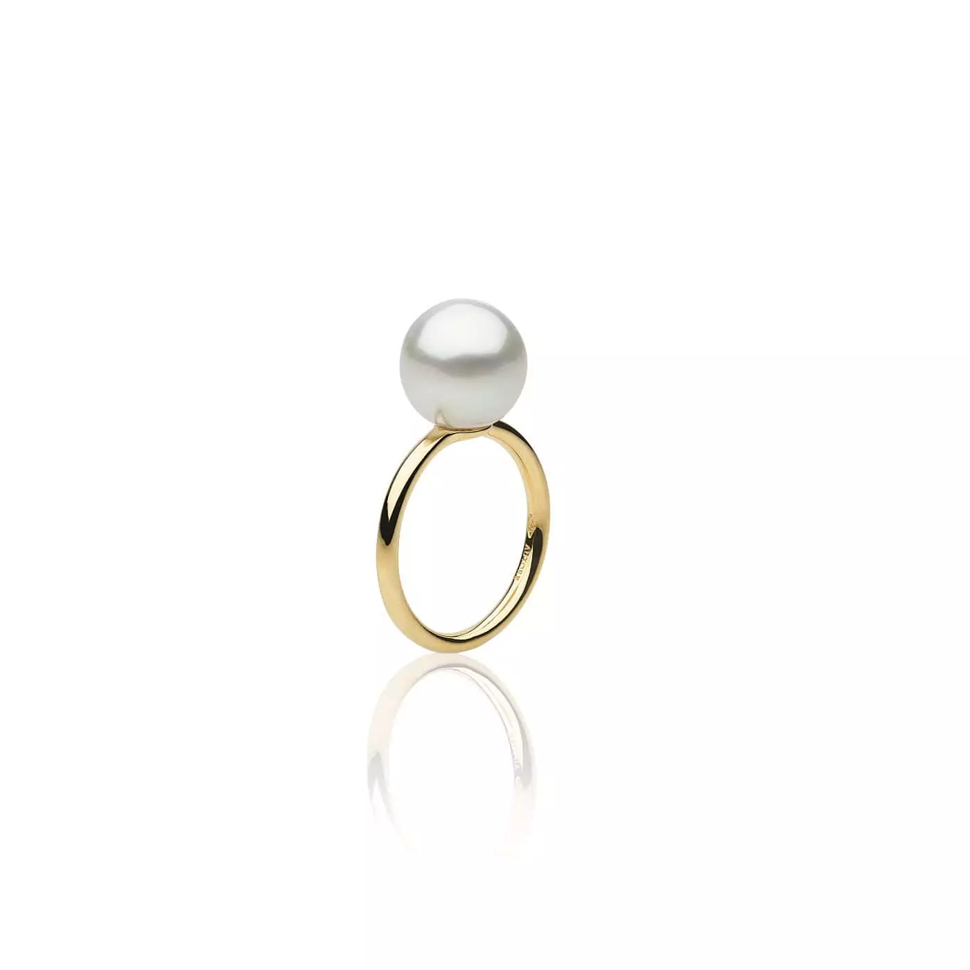 Ring aus 18 Karat Gelbgold mit Südseezuchtperle von Autore