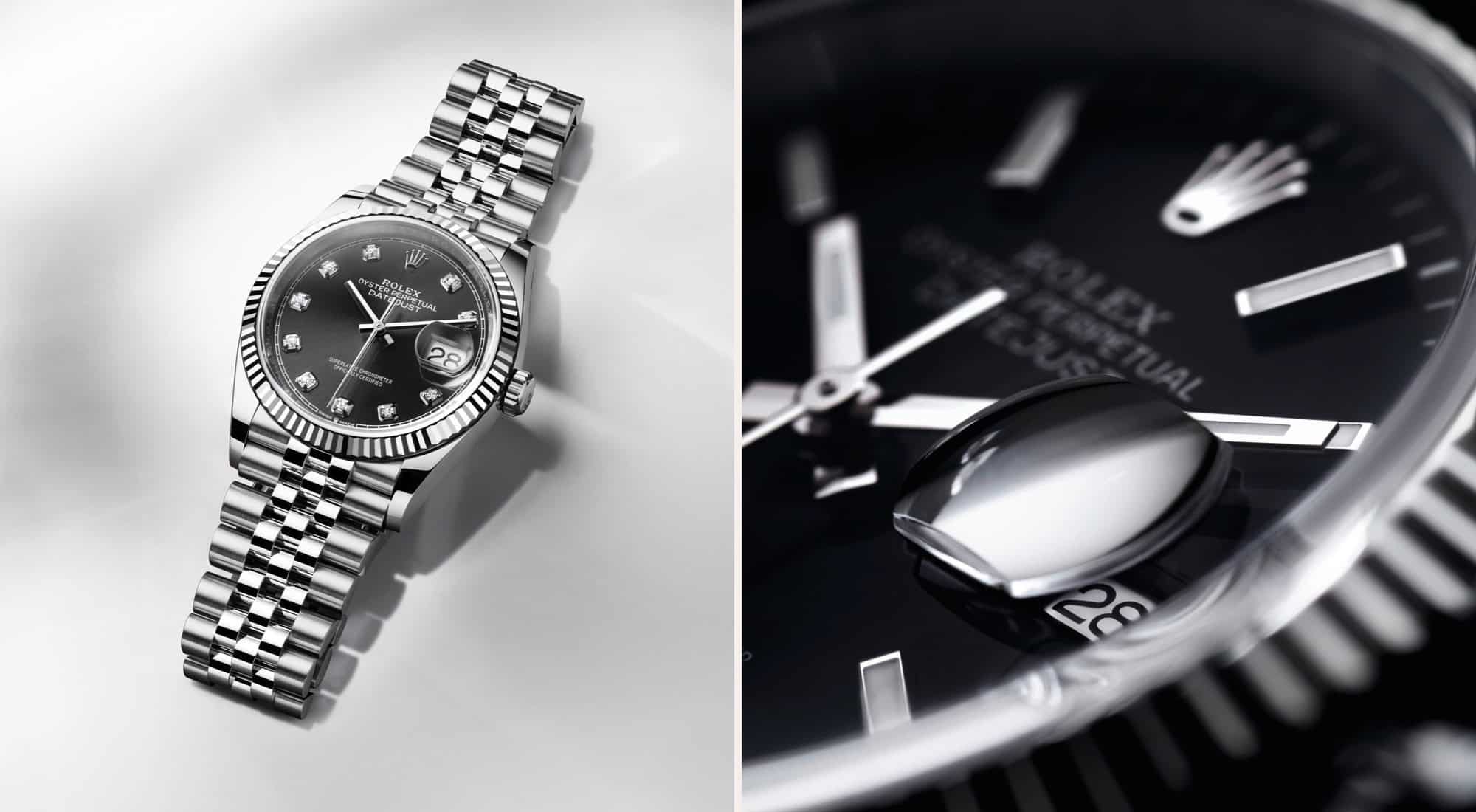 Das Zifferblatt der Rolex Datejust bei Juwelier S.M.Wild