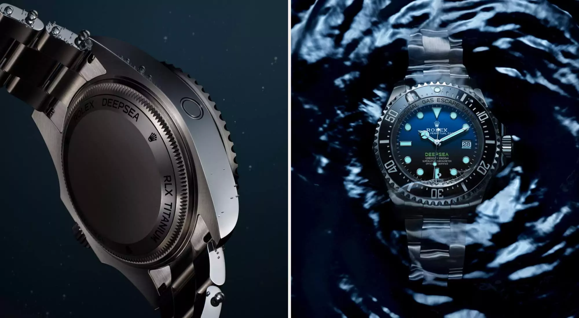 Gehäuseboden und Heliumventil der Rolex Deepsea bei Juwelier S.M.Wild