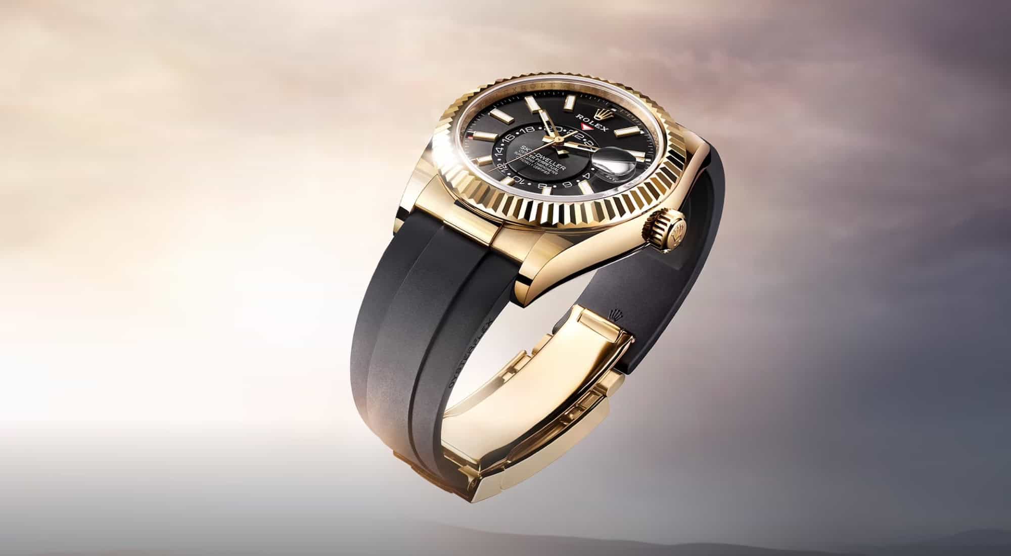 Die Rolex Oyster Perpetual Sky-Dweller mit Oysterflex-Band bei Juwelier S.M.Wild