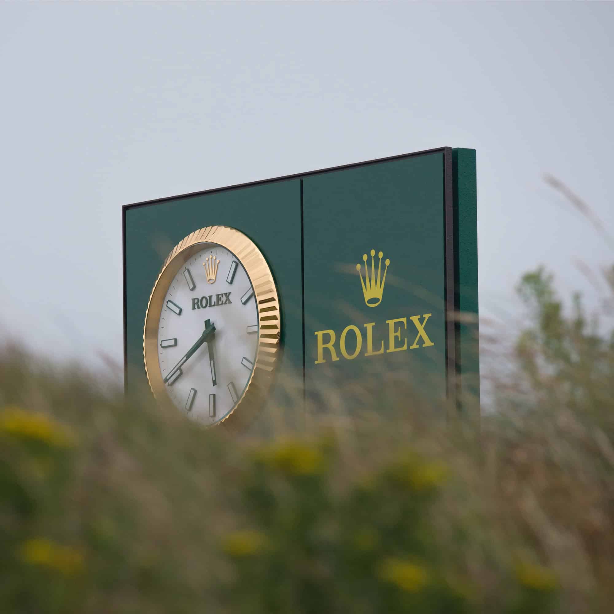 Rolex und der Golfsport - Standuhr beim The Open im Vereinigten Königreich