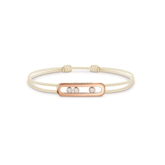 Messika Cares Textilarmband mit Element aus Roségold und Diamanten