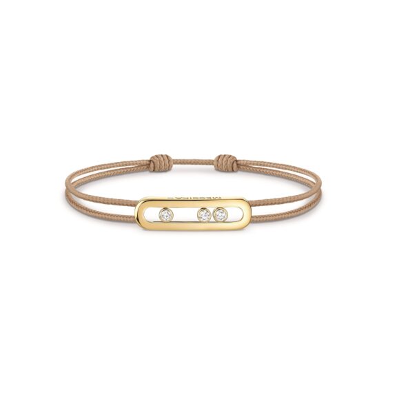 Messika Cares Textilarmband mit Element aus Roségold und Diamanten