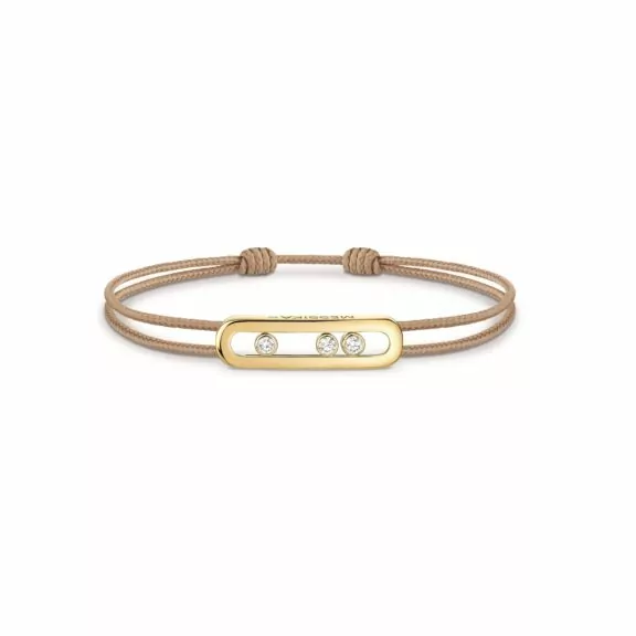 Messika Cares Textilarmband mit Element aus Roségold und Diamanten