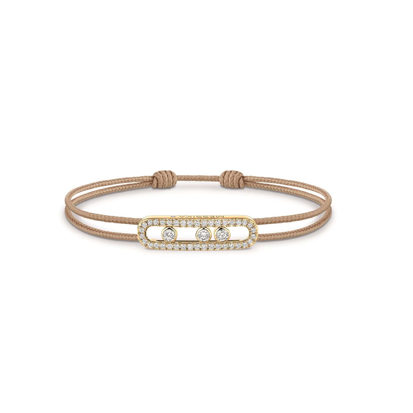 Messika Cares Textilarmband mit Element aus Roségold und Diamanten
