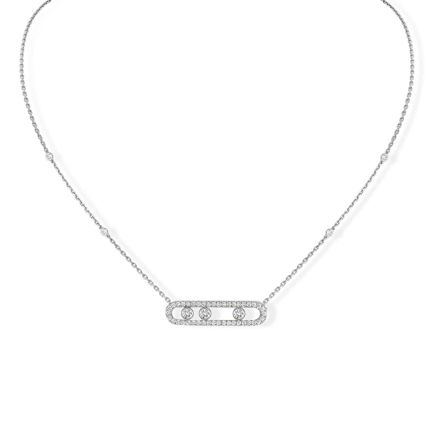 Messika Move Classique Collier aus Weißgold und Diamanten