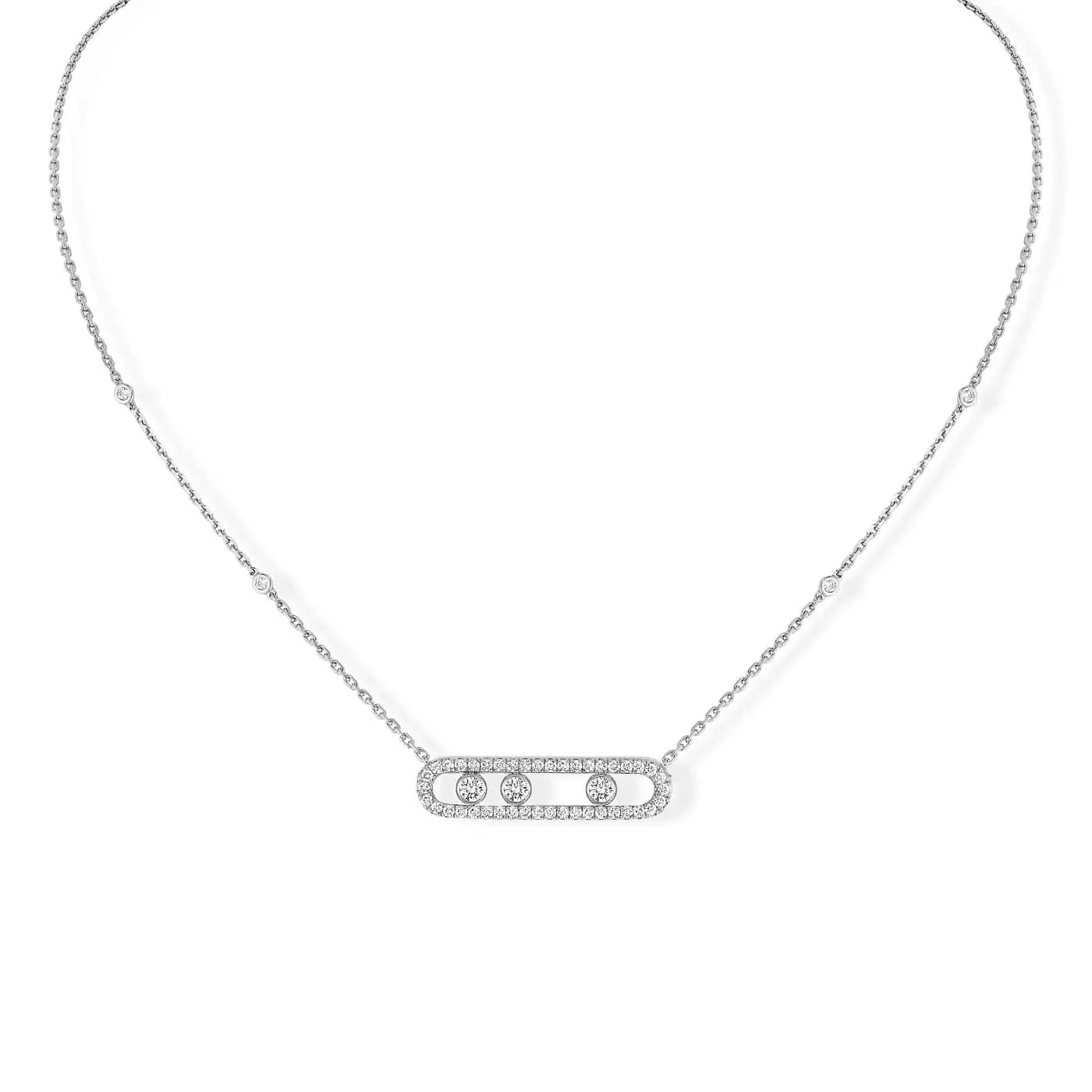 Messika Move Classique Collier aus Weißgold und Diamanten