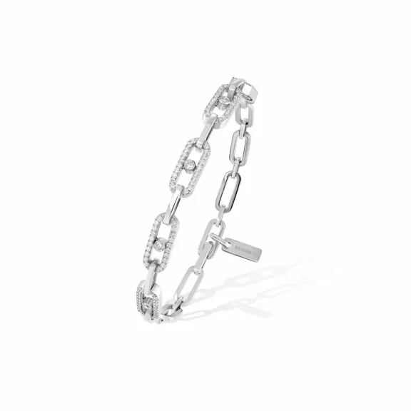 Messika Move Link Armrband aus Weißgold und Diamanten
