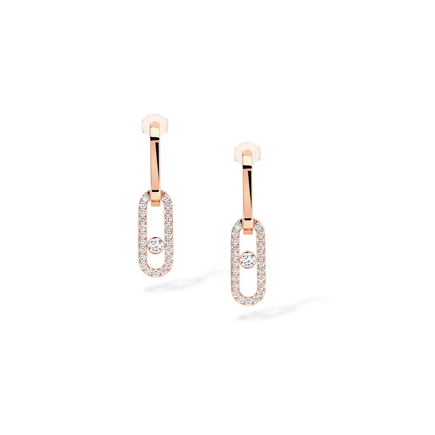 Messika Move Link Ohrschmuck aus Roségold und Diamanten
