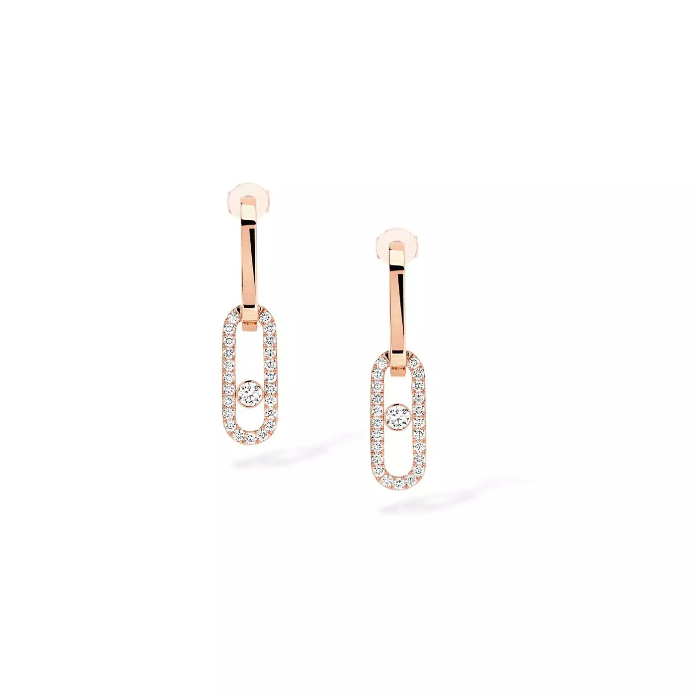Messika Move Link Ohrschmuck aus Roségold und Diamanten
