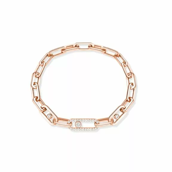 Messika Move Link Armrband aus Roségold und Diamanten