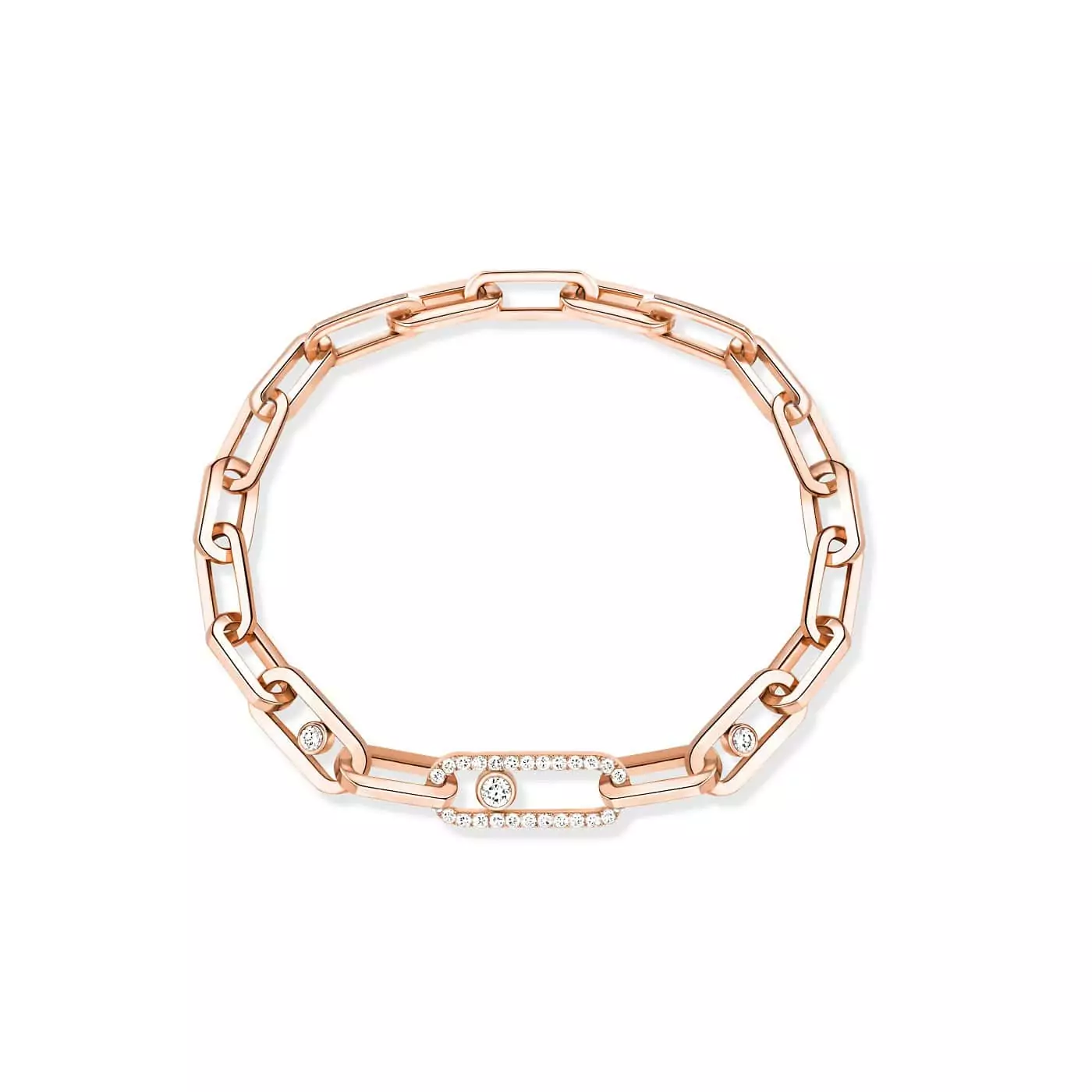 Messika Move Link Armrband aus Roségold und Diamanten