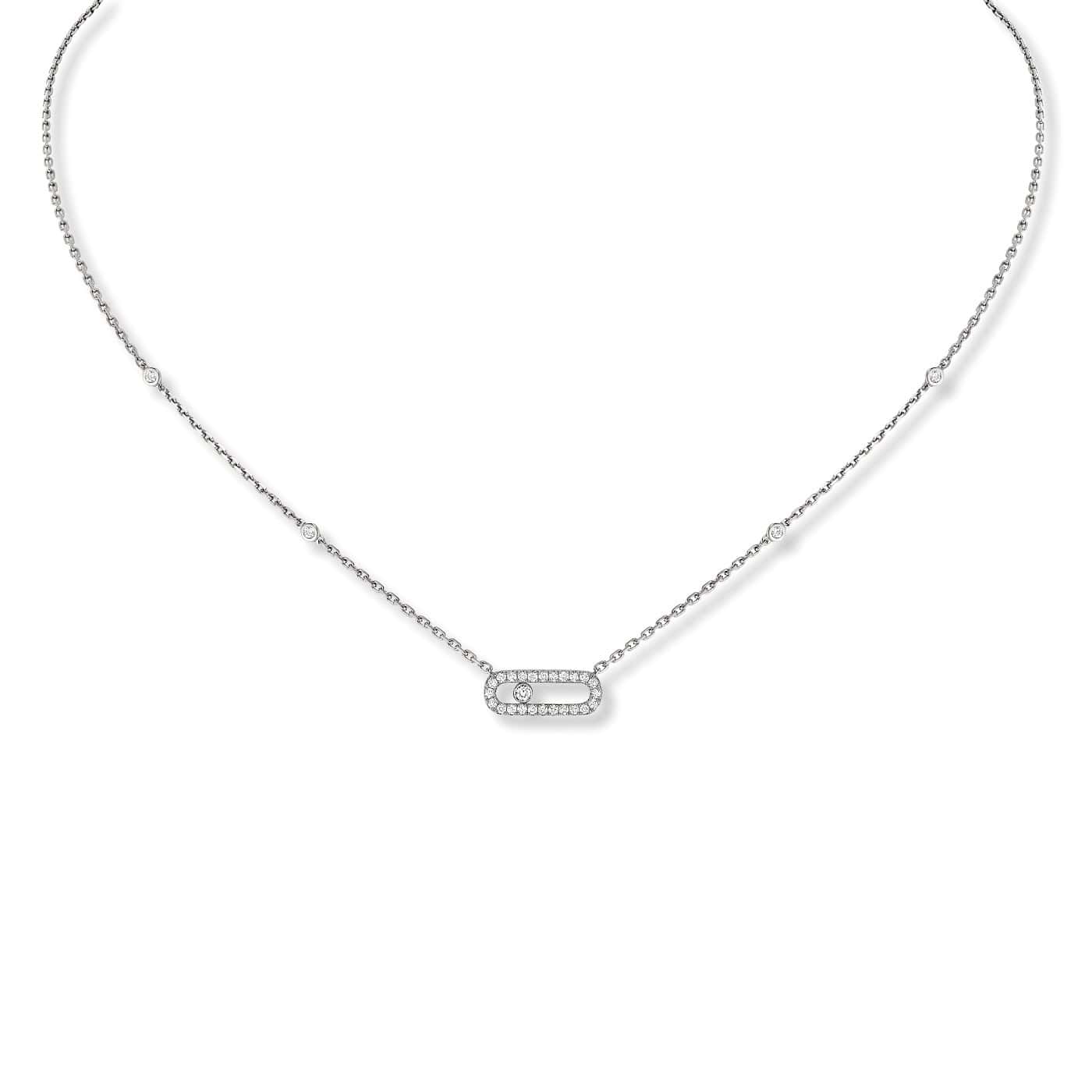 Messika Move Uno Collier aus Weißgold und Diamanten