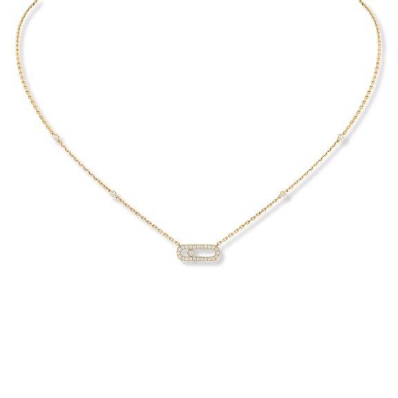 Messika Move Uno Collier aus Gelbgold und Diamanten