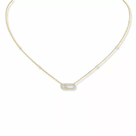 Messika Move Uno Collier aus Gelbgold und Diamanten
