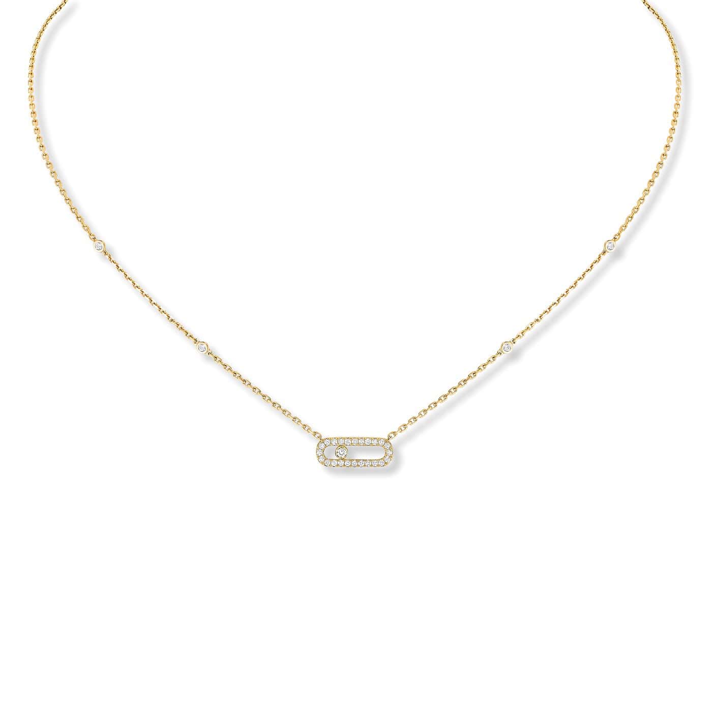 Messika Move Uno Collier aus Gelbgold und Diamanten
