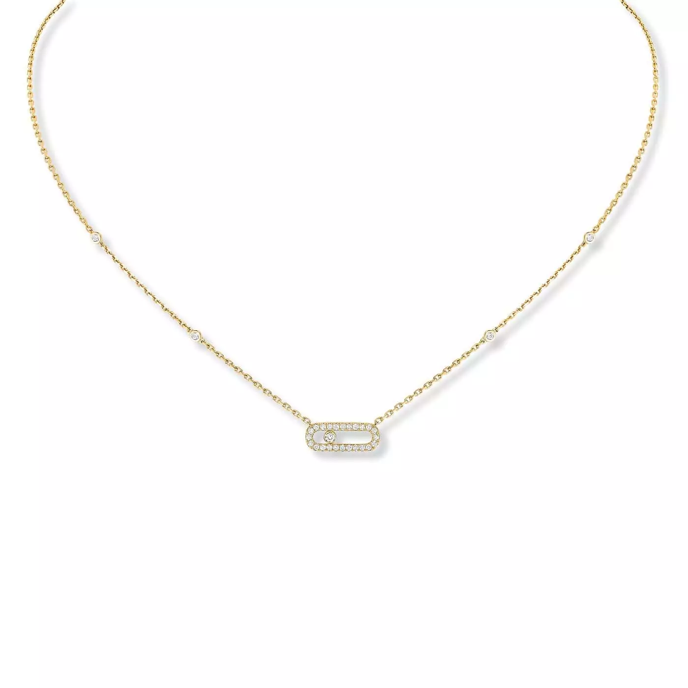 Messika Move Uno Collier aus Gelbgold und Diamanten