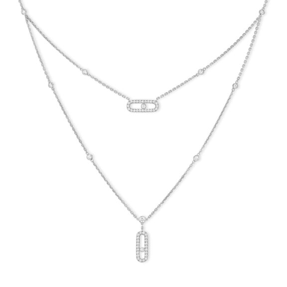Messika Move Uno Collier aus Weißgold und Diamanten