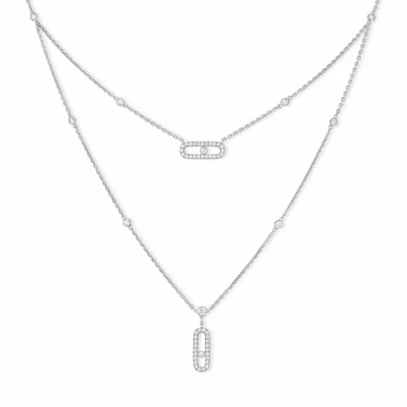 Messika Move Uno Collier aus Weißgold und Diamanten
