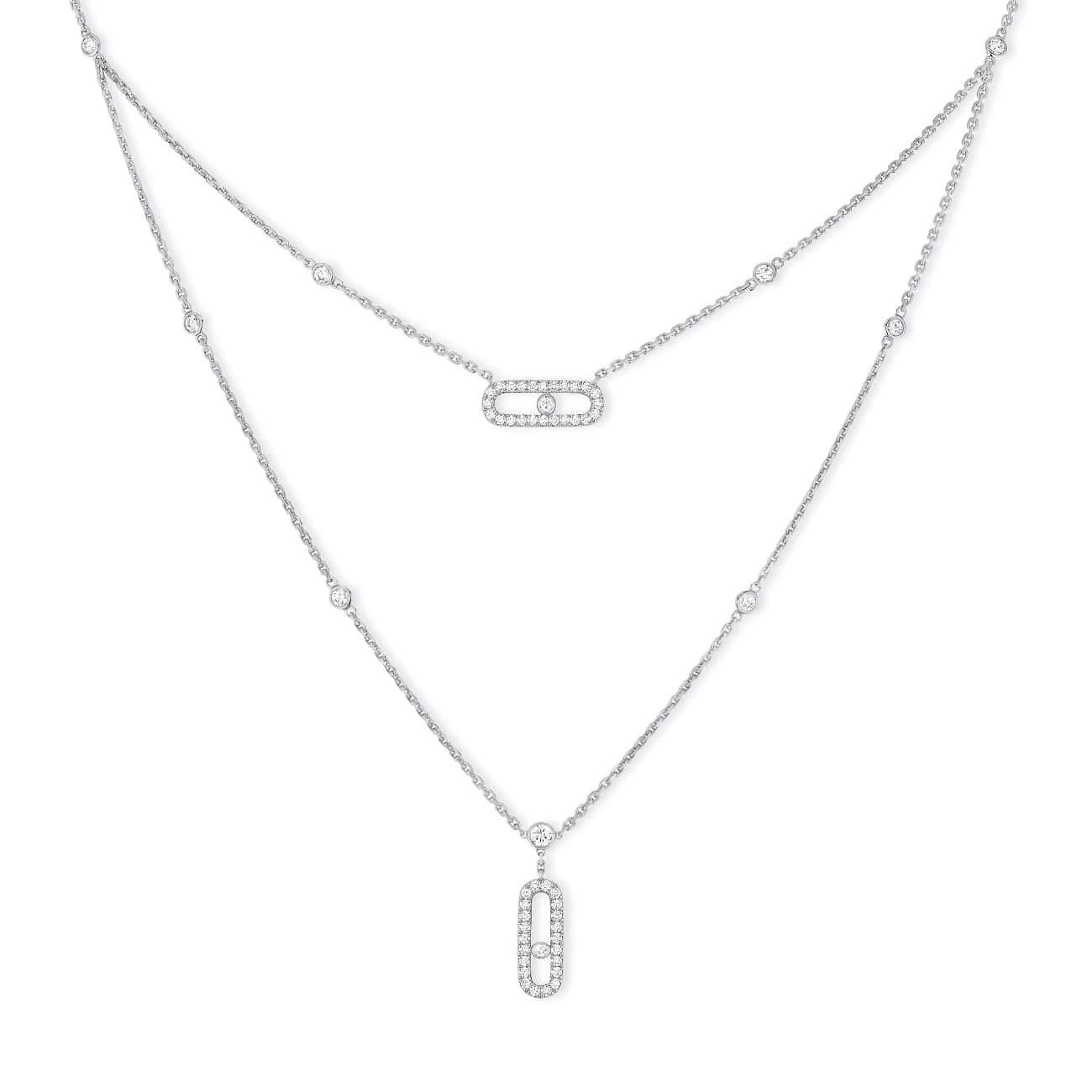 Messika Move Uno Collier aus Weißgold und Diamanten