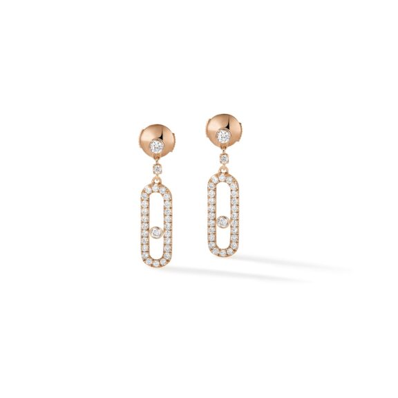 Messika Move Uno Ohrschmuck aus Roségold und Diamanten