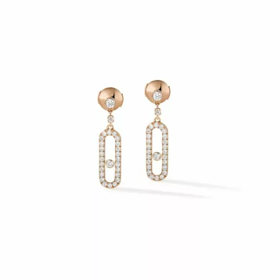 Messika Move Uno Ohrschmuck aus Roségold und Diamanten