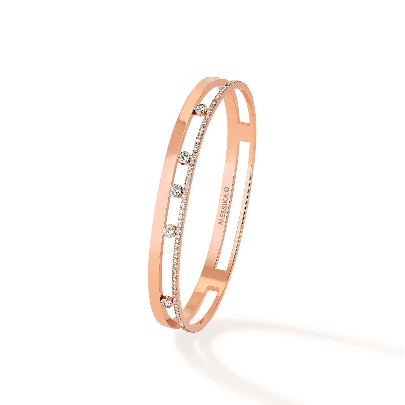 Messika Move Romane Armreif aus Roségold und Diamanten