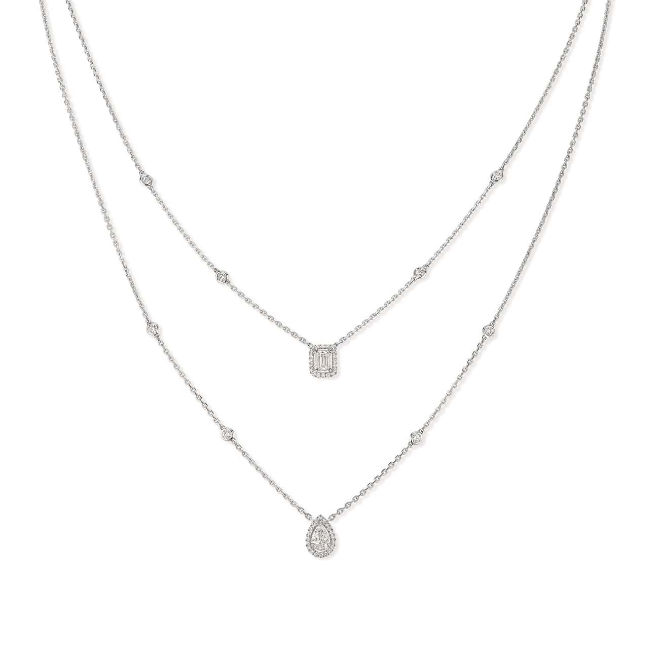 Messika My Twin Collier aus Weißgold und Diamanten