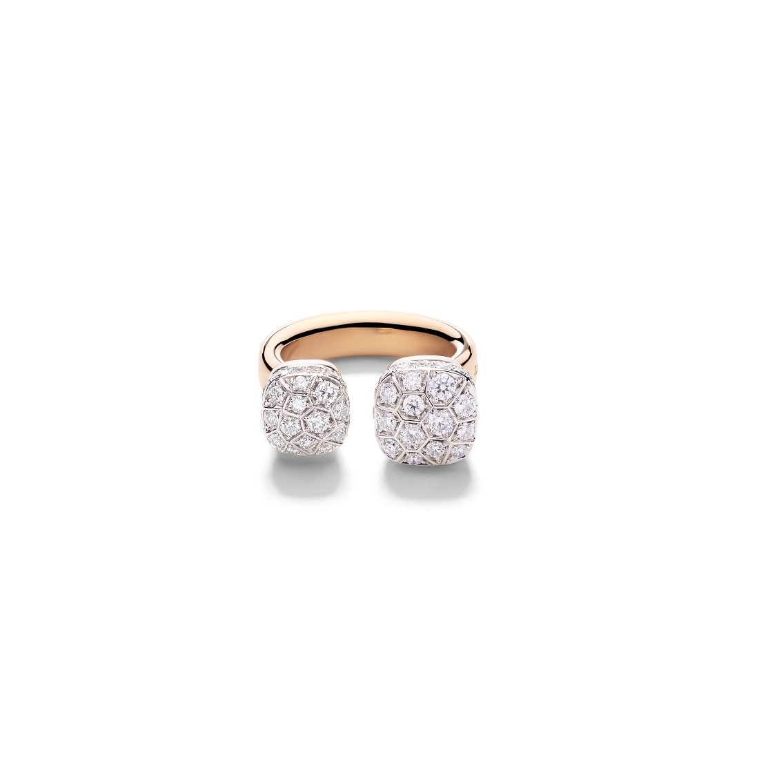 Pomellato Nudo Ring aus Rosé- und Weißgold mit Diamanten
