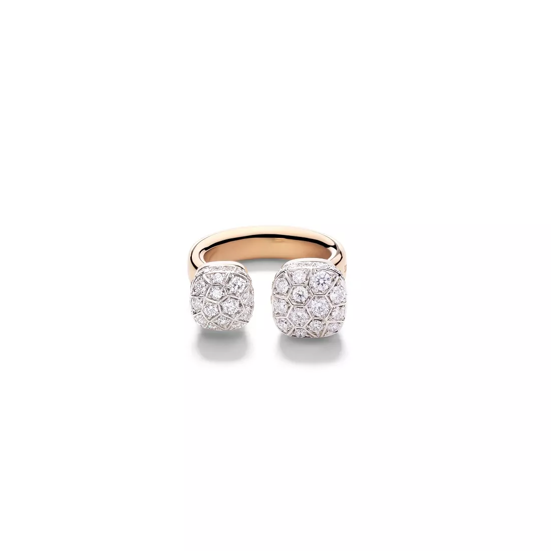 Pomellato Nudo Ring aus Rosé- und Weißgold mit Diamanten