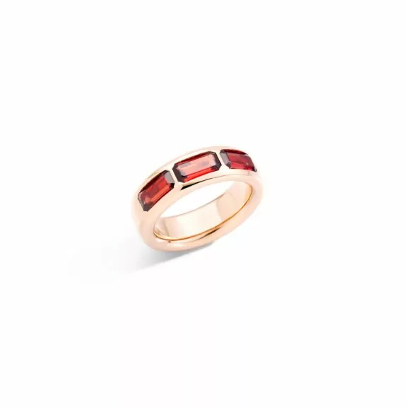 Pomellato Iconica Ring aus Roségold mit Granat