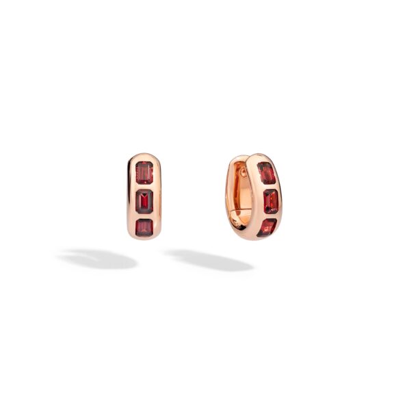 Pomellato Iconica Ohrschmuck aus Roségold mit Granat