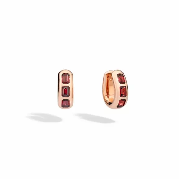 Pomellato Iconica Ohrschmuck aus Roségold mit Granat