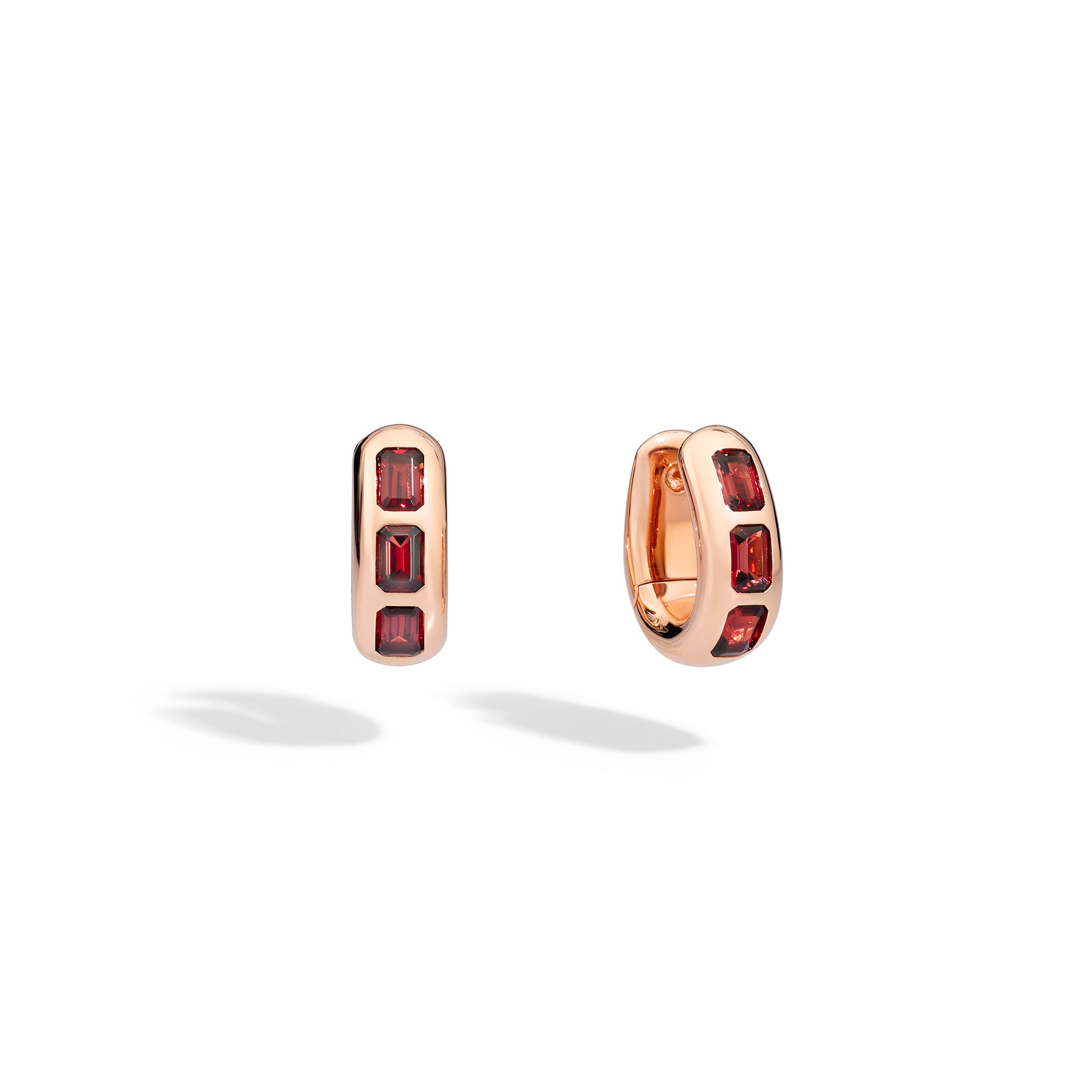Pomellato Iconica Ohrschmuck aus Roségold mit Granat