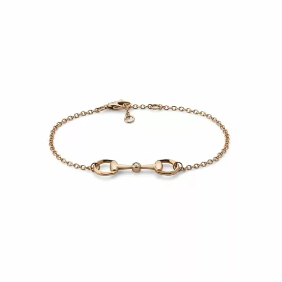 Horsebit Armschmuck von Gucci aus 18 Karat Roségold mit Diamant
