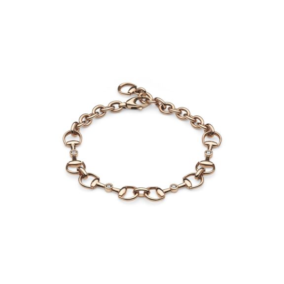 Horsebit Armschmuck von Gucci aus 18 Karat Roségold mit Diamant