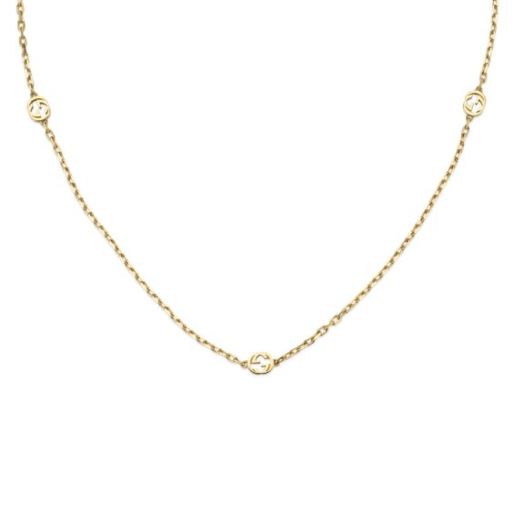 Interlocking Collier von Gucci aus 18 Karat Gelbgold