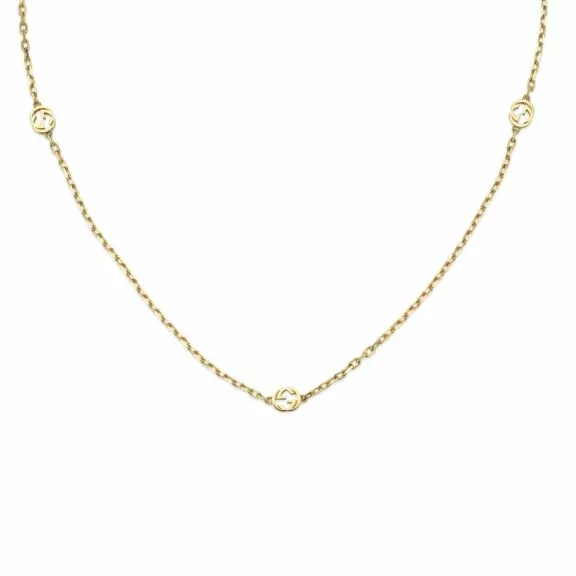 Interlocking Collier von Gucci aus 18 Karat Gelbgold