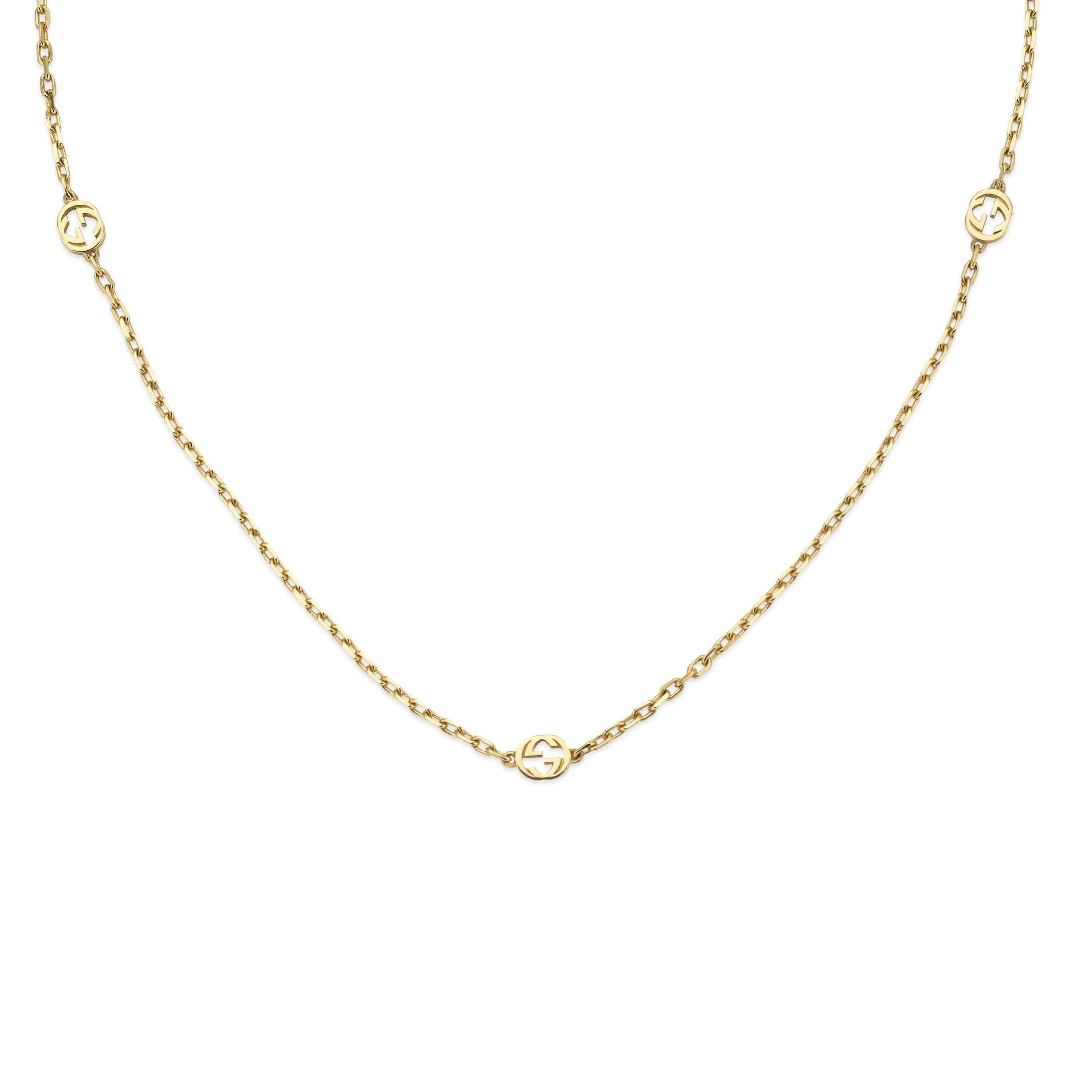 Interlocking Collier von Gucci aus 18 Karat Gelbgold