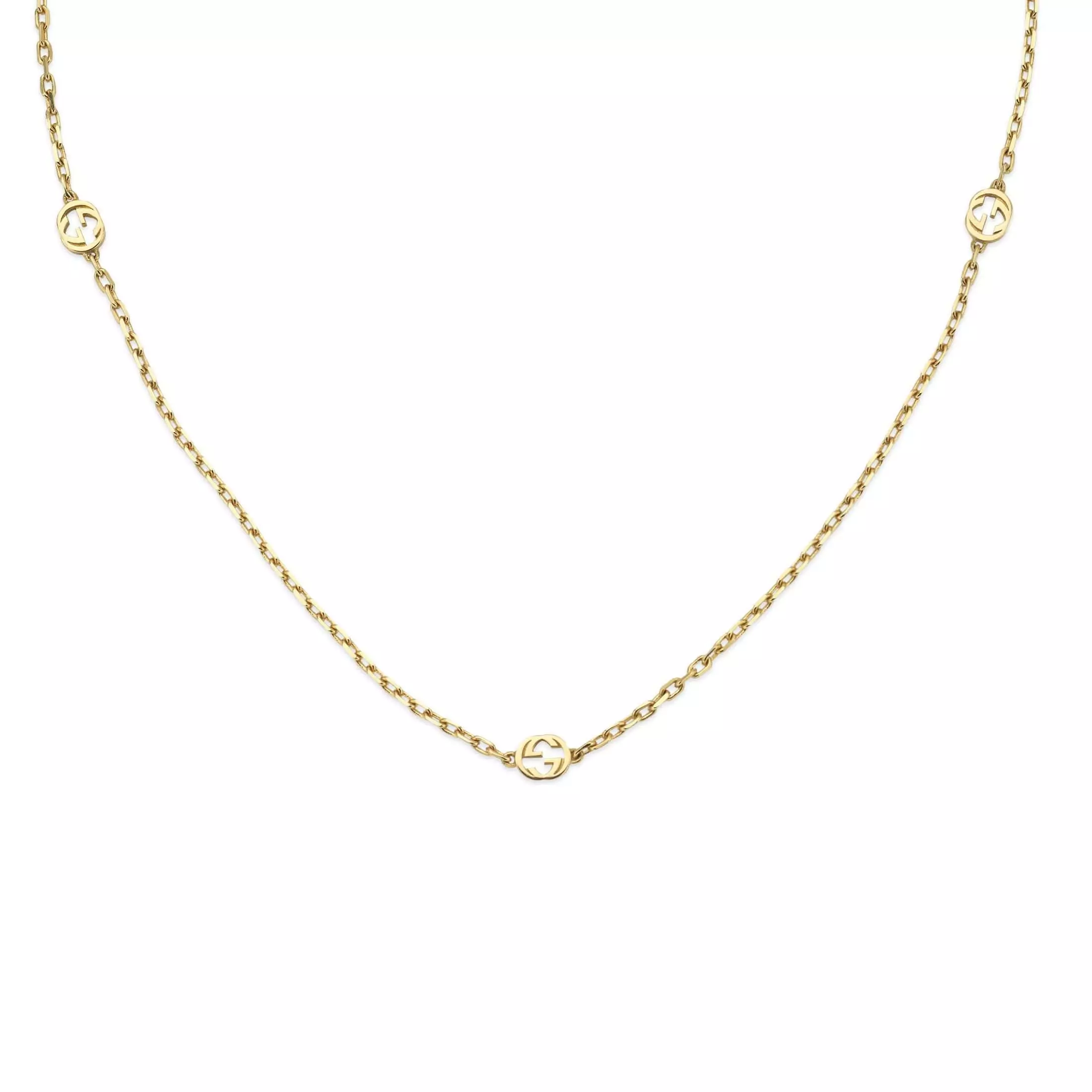Interlocking Collier von Gucci aus 18 Karat Gelbgold