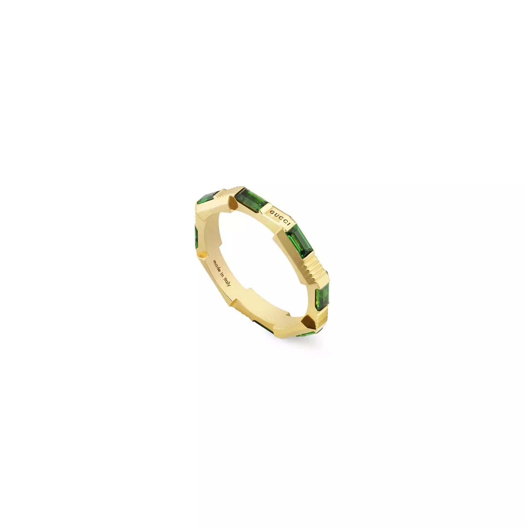 Link to Love Ring von Gucci aus 18 Karat Gelbgold mit Turmalin