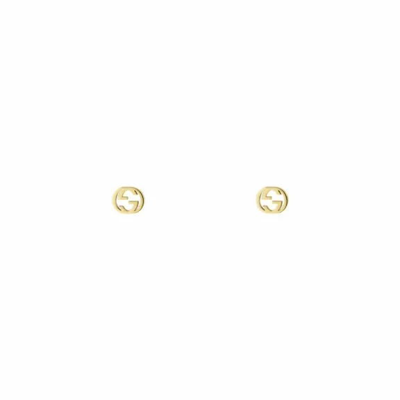 Interlocking Ohrschmuck von Gucci aus 18 Karat Gelbgold