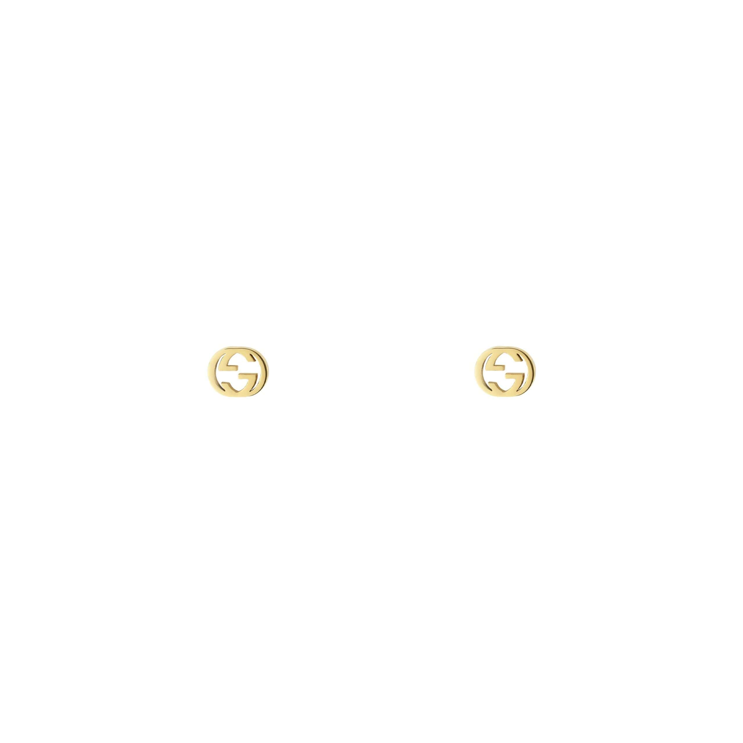 Interlocking Ohrschmuck von Gucci aus 18 Karat Gelbgold