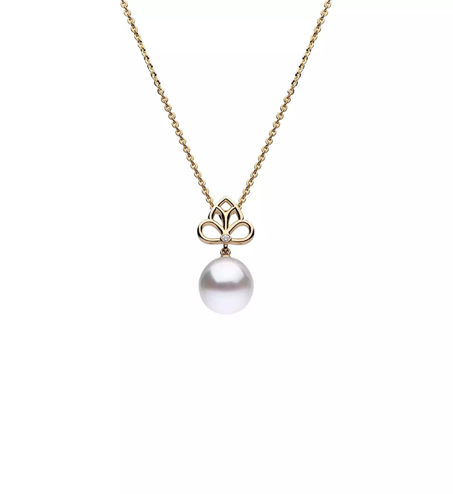 Collier aus 18 Karat Roségold mit Südseezuchtperle und Diamant von Autore