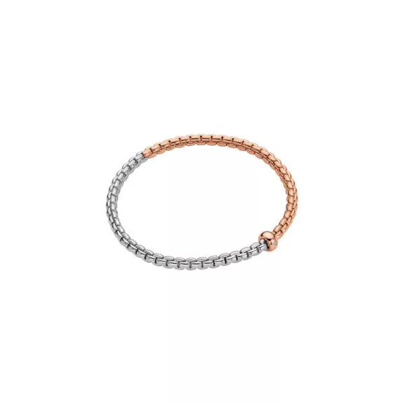 Flexibles Armband von Fope aus 18 Karat Weiß- und Roségold mit Brillanten