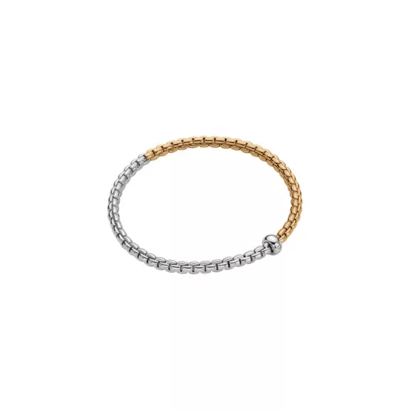Flexibles Armband von Fope aus 18 Karat Weiß- und Gelbgold mit Brillanten