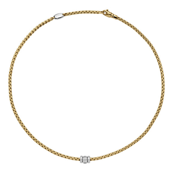 Collier von Fope aus 18 Karat Gelb- und Weißgold mit Brillanten