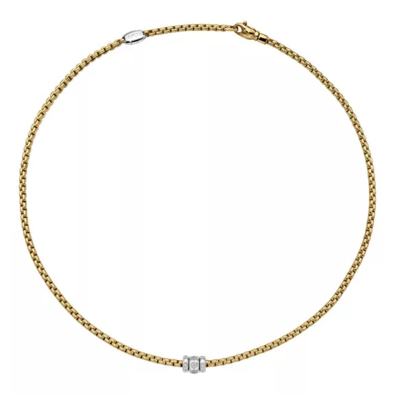 Collier von Fope aus 18 Karat Gelb- und Weißgold mit Brillanten