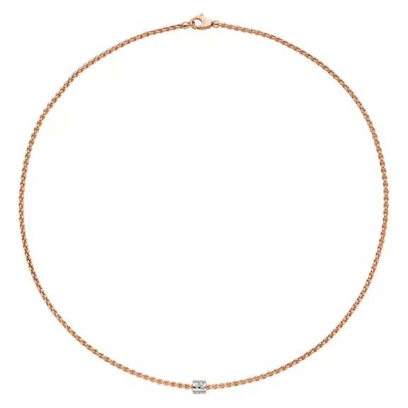 Collier von Fope aus 18 Karat Rosé- und Weißgold mit Brillanten