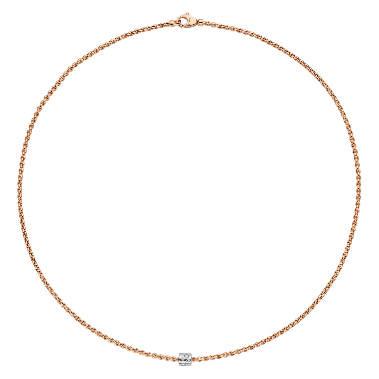 Collier von Fope aus 18 Karat Rosé- und Weißgold mit Brillanten